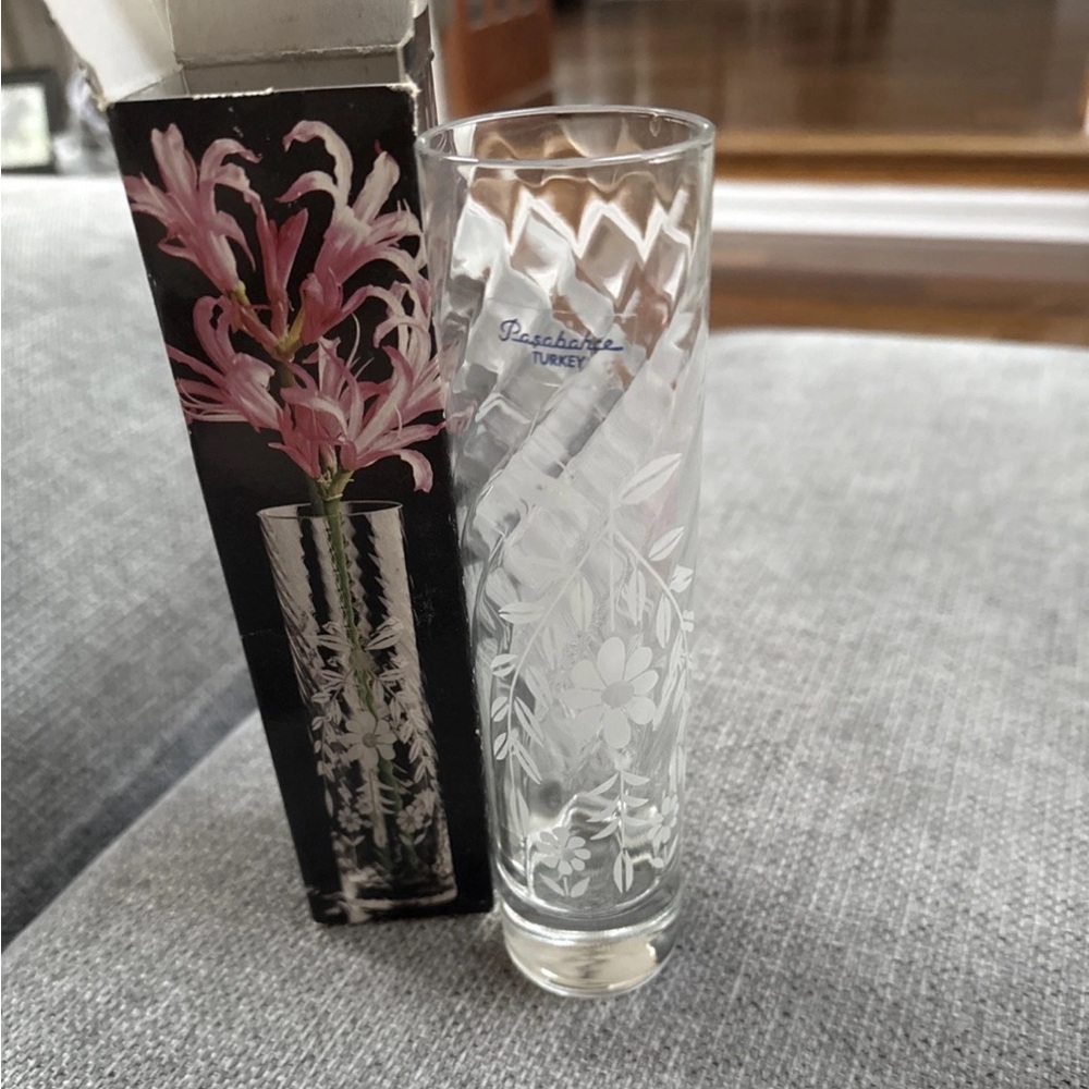 Hand Cut Hand Blown Optic Crystal Vase